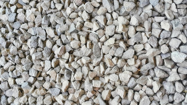 Top view of light grey gravel Pebble floor texture