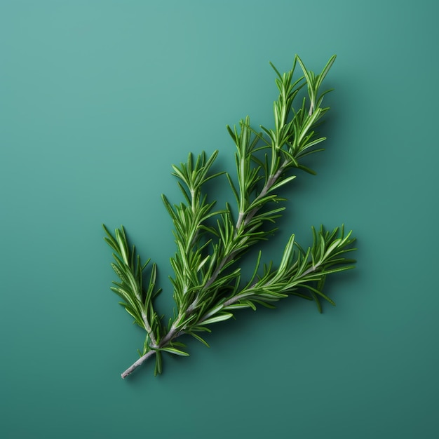 Top view minimalistic of an isolated Juniper branches