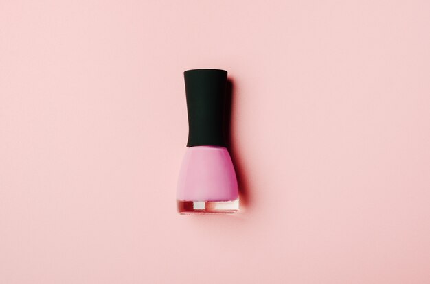 Top view of nail polish bottle