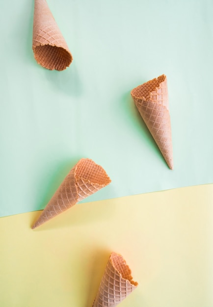 写真 創造的なアイスクリームのトップビュー