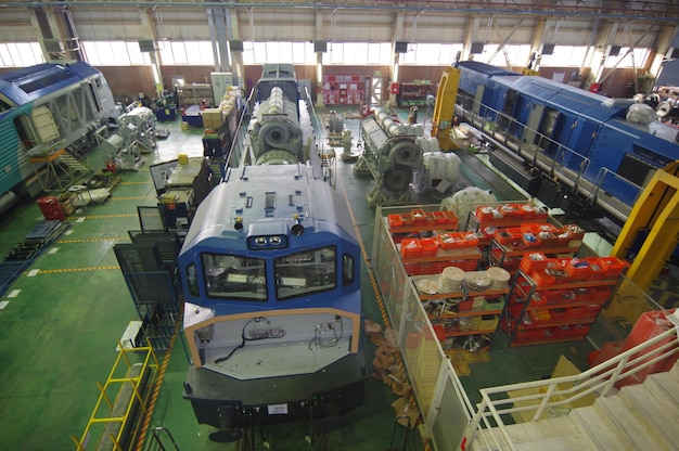 写真 電車製造工場の上面図