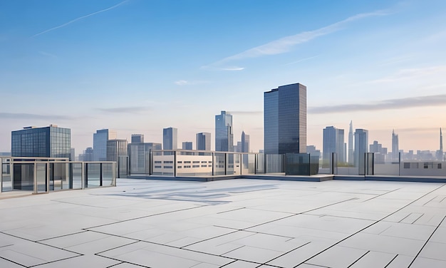 Top view office buildings