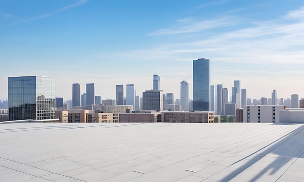 Top view office buildings