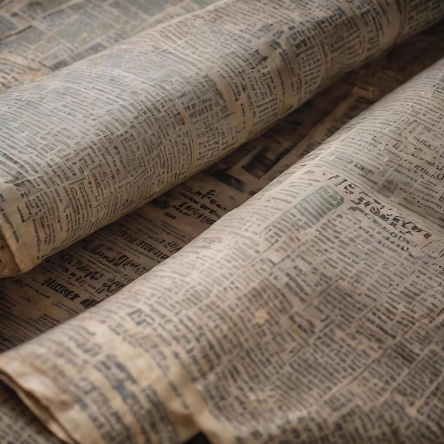 상단에서 볼 수 있는 오래된 프랑스 신문 조각