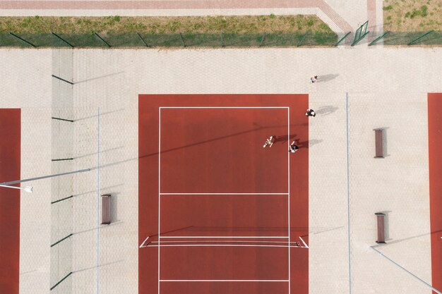 Vista dall'alto un campo da pallavolo