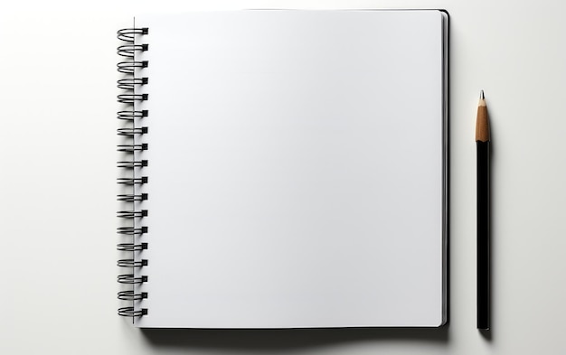 top view of an open diary blank