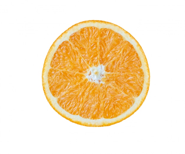 Top-view oranges on the white