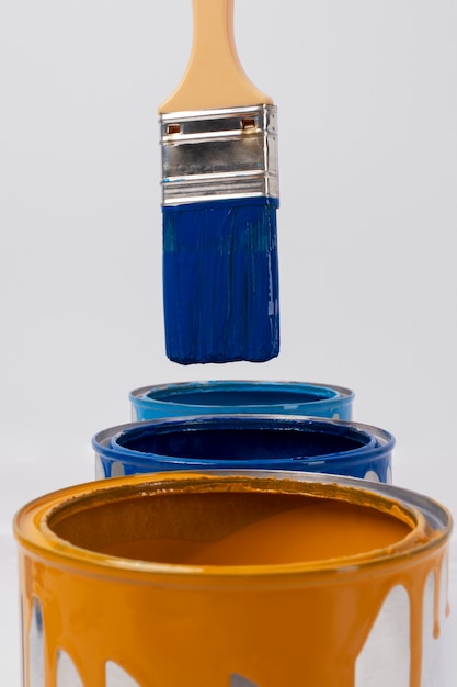 top view on paint can