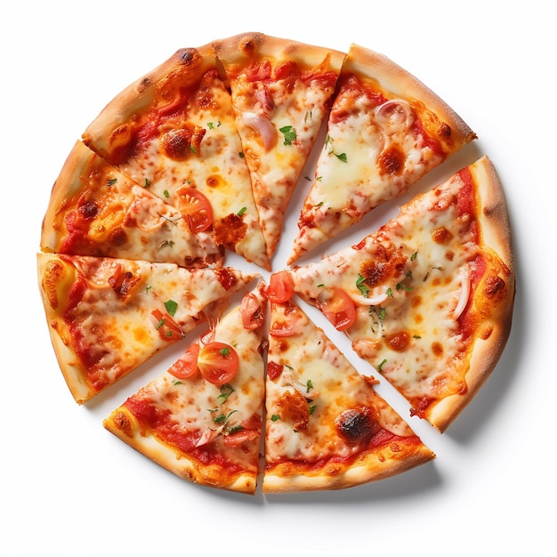 マッシュルーム ソーセージ ピーマン オリーブとコーンのペパロニ ピザの上から見る
