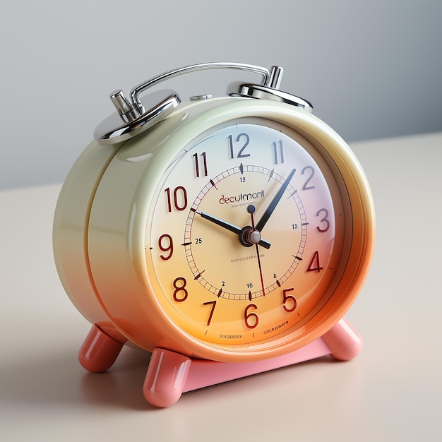 Top view of pure alarm clock mockup