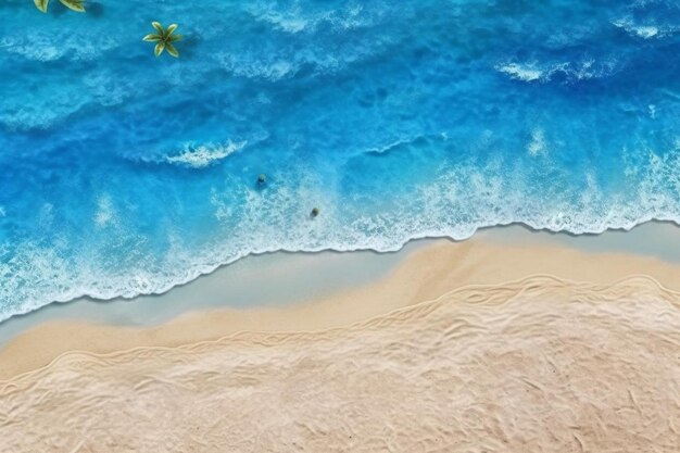 Photo top view of realistic summer background