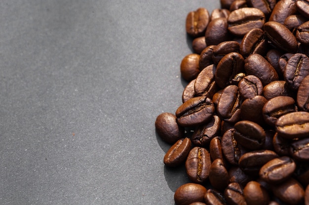 top view roasted Coffee beans