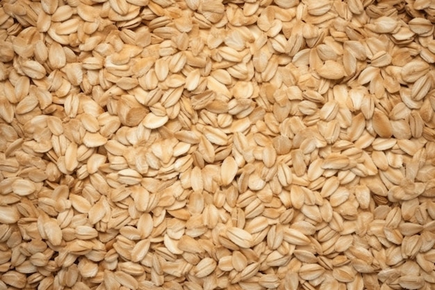 Photo top view of rolled oats as background
