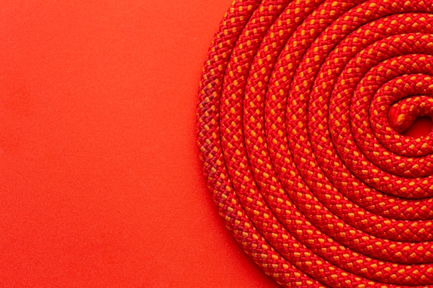 Photo top view rope texture assortment close-up