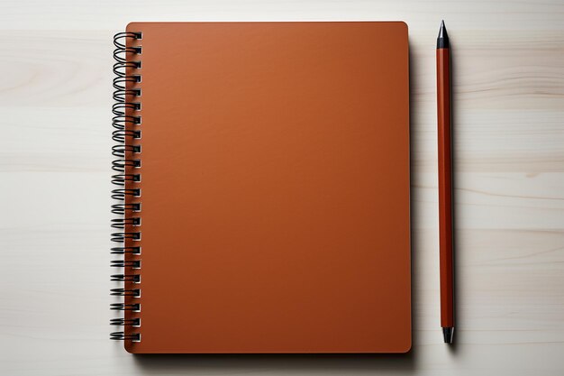 Photo top view of a rose gold notebook on a white background a super high resolution photography natural