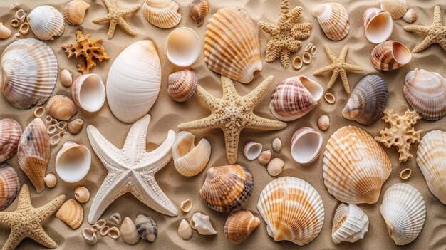 Top view of a sandy beach