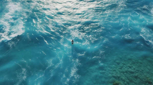 top view of the sea oceanic view coral blue water