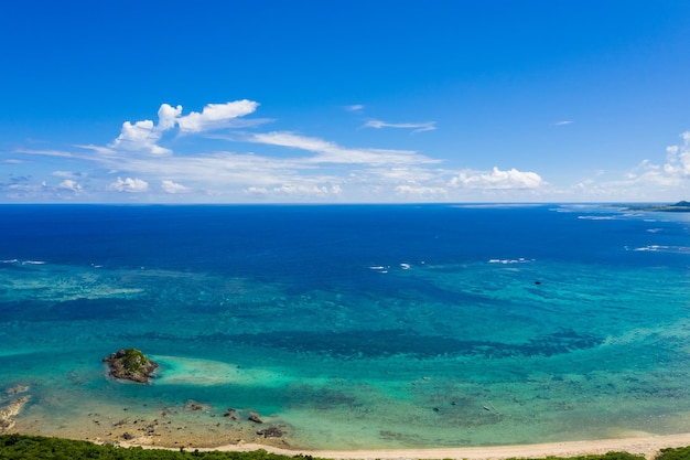 Top view of sea surface