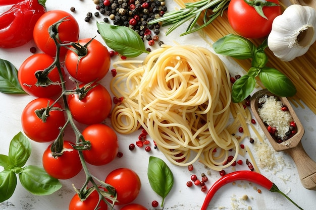 Top view smakelijke Italiaanse pasta ongewone gekookte spiraalvormige pasta op een grijs houten bureau