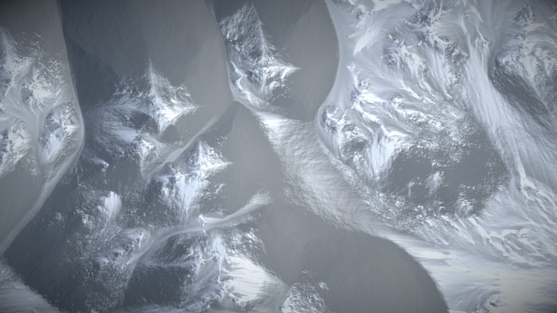 雪山の背景の上面図
