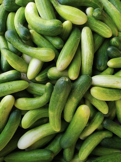 Top view of some fresh cucumbers for background