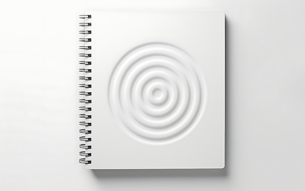 Photo top view spiral bound notepad mockup