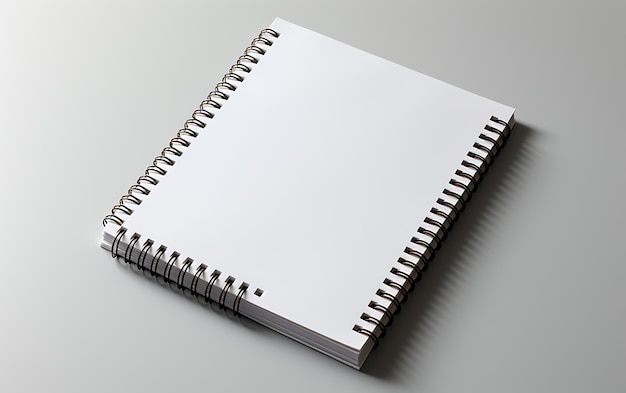 Top view spiral bound notepad mockup