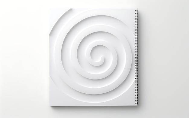 Photo top view spiral bound notepad mockup