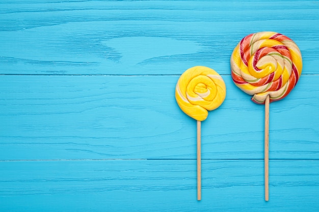 top view spiral lollipops