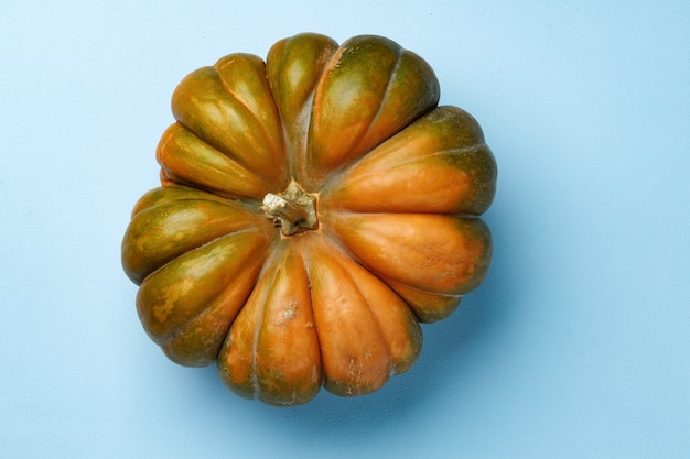 Top view of striped pumpkin