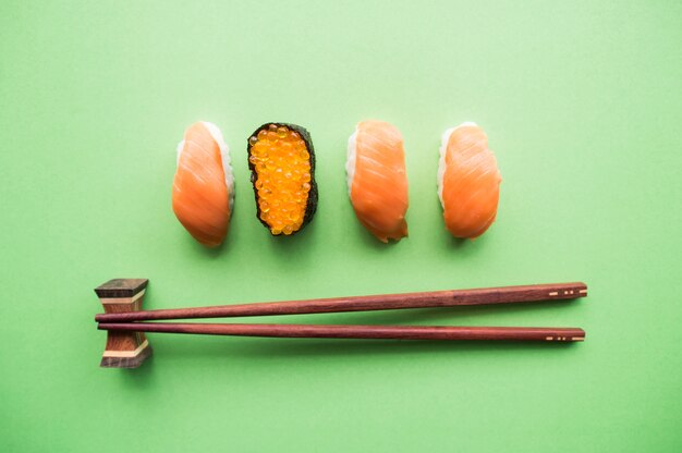 Top view of Sushi.