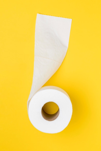 Top view of toilet paper roll