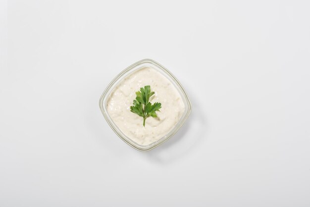 top view traditional greek tzatziki