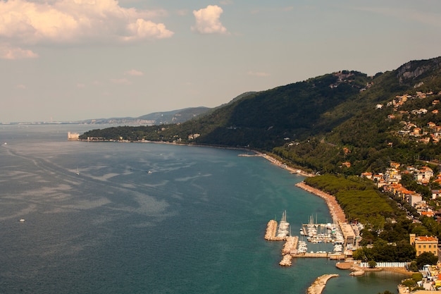 Vista dall'alto di trieste