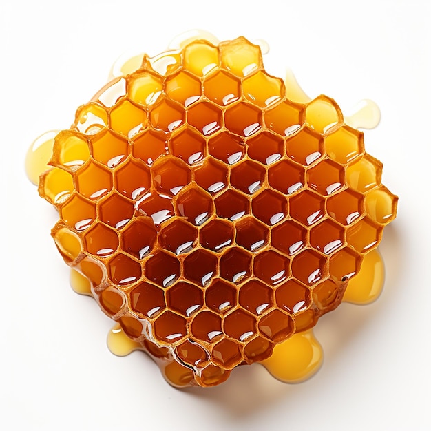 Top View of Ultra HD Honeycomb on White Background