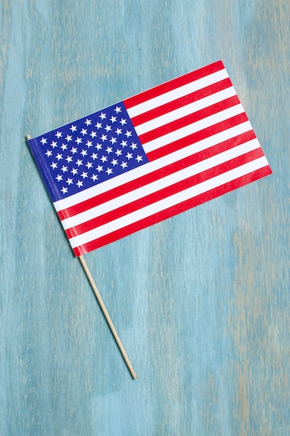 写真 トップビュー米国旗