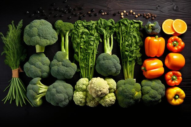 Top view vegetables assortment with copy