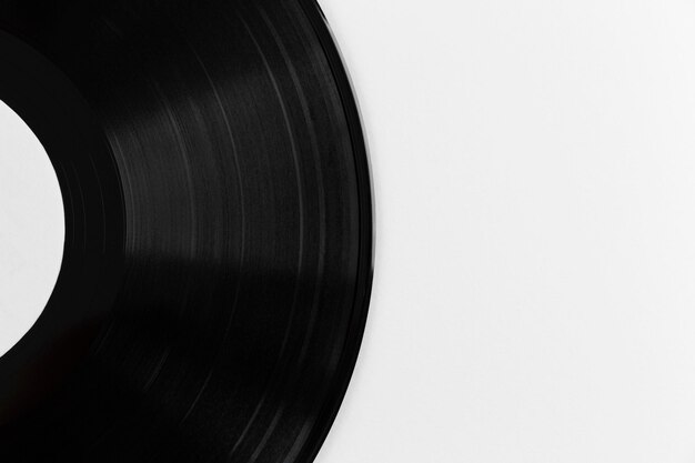 Top view vinyl record arrangement