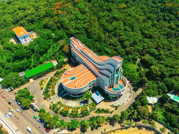 Top view of Vung Tau Museum in front beach This is the biggest muesum in vung Tau