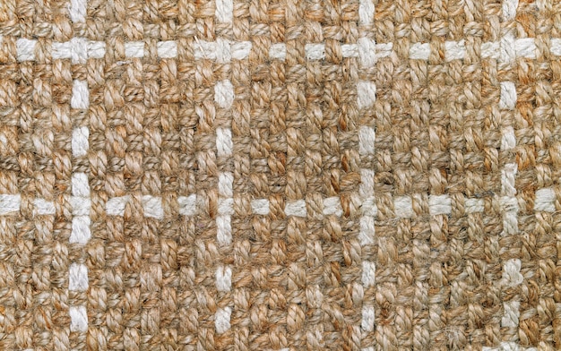 Top view of weaved fabric with pattern