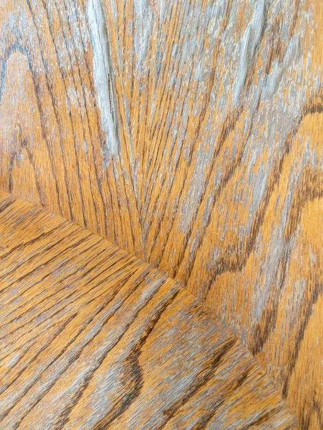 Top view of the wooden pattern on the small table