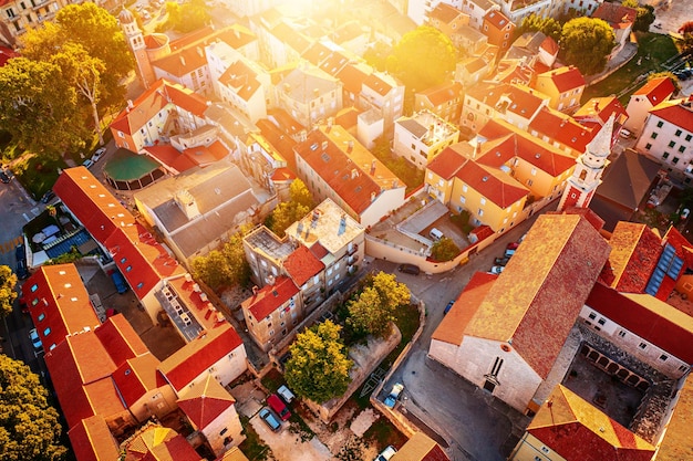 Top view of the Zadar Croatia