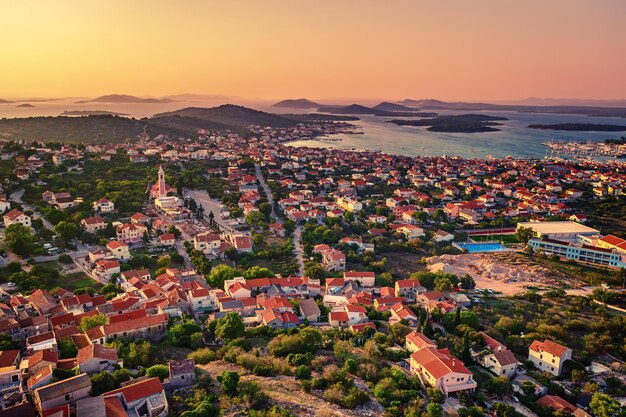 Top view of the Zadar Croatia