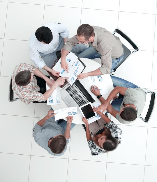 Top viewthe business team holds a round table