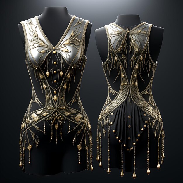 Top Wear Glamorous Beaded Cocktail Vest for Women Adorned With Intric Creative Design Fashion Idea