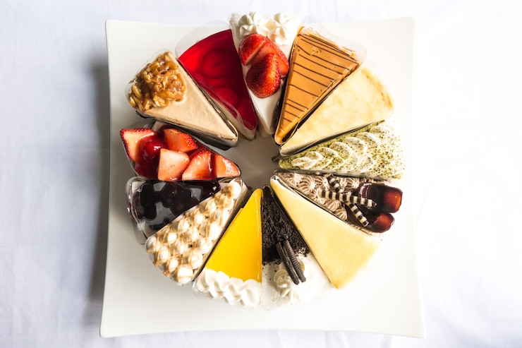 Photo ケーキのトップダウンビュー