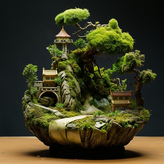 topiary bonsai scape mosgrond bucephalandra