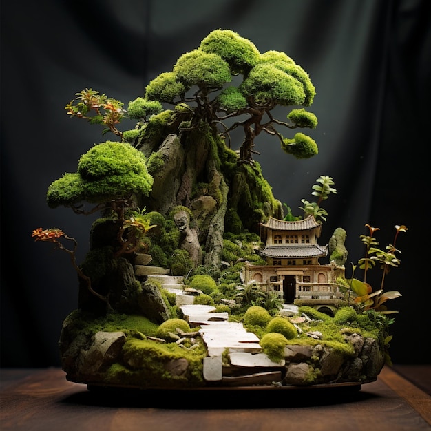 topiary bonsai scape mosgrond bucephalandra