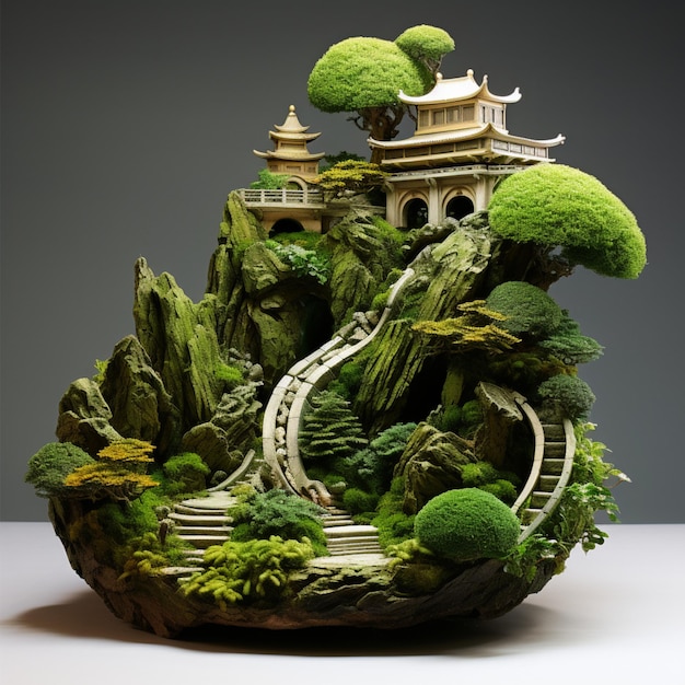 topiary bonsai scape moss ground bucephalandra