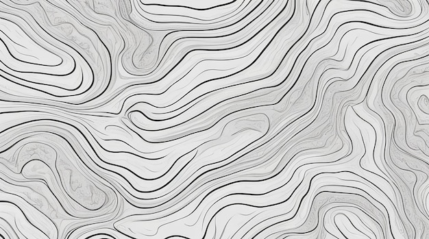 Topografische contourlijnen brengen naadloos patroon in kaart